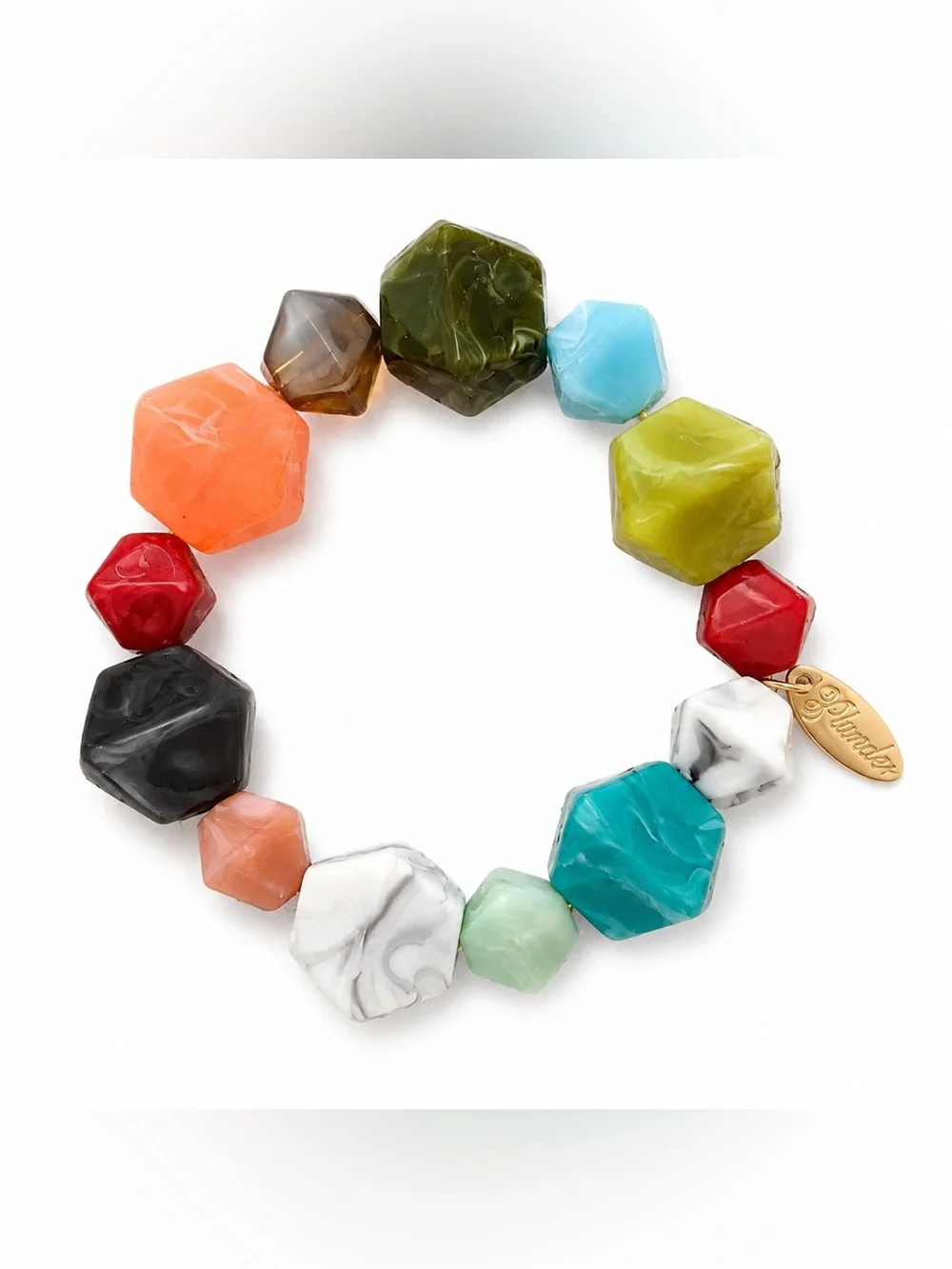NWT Plunder Ruthie Rainbow Acrylic Stretch Bracelet